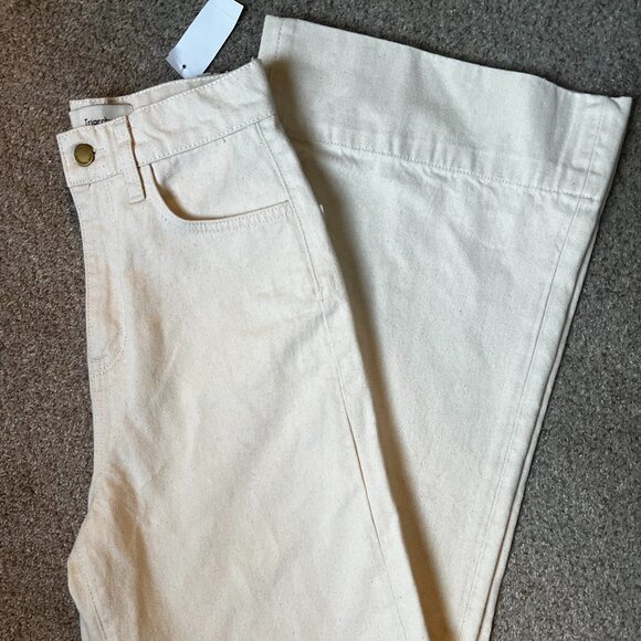 BNWT Triarchy Wide Leg Off-White Denim, Size 26 - Picture 1 of 10